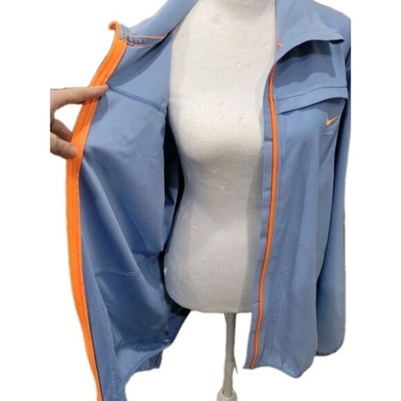 Nike Dri-Fit Full Zip Jacket Women's 1X Blue‎ Long Sleeve Pockets Lightweight - Picture 12 of 13